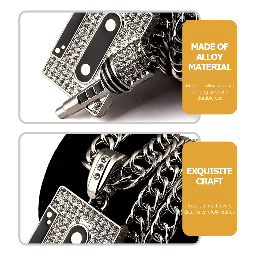 Microphone Necklace Rapper Chain Pendant Alloy Men Women Chunky Cassette Hip Hop Jewelry Gift Necklace Party Daily Wear Birthday
Microphone Necklace Rapper Chain Pendant Alloy Men Women Chunky Cassette Hip Hop Jewelry Gift Necklace Party Daily Wear Birthday