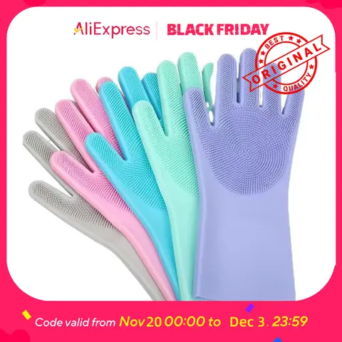 Food-Grade Silicone Gloves - Oil-, Slip- & Heat-Resistant Cleaning Gloves, Durable & Easy to Clean, Must-Have for Home