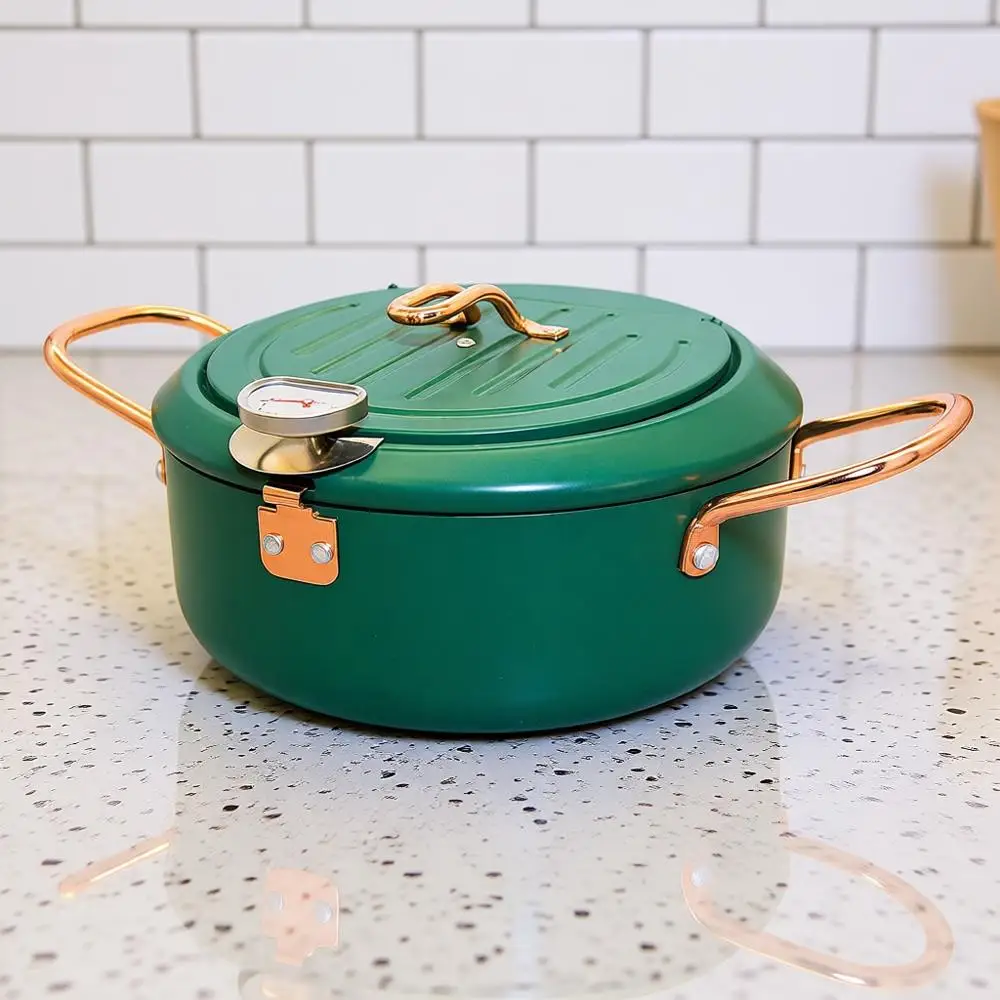 Японская сковорода-гриль 4,3 л/11 дюймов с термометром (Fahrenheit), из углеродистой стали с антипригарным покрытием, для жарки курицы, легко моется, гриль-голубетница
Японская сковорода-гриль 4,3 л/11 дюймов с термометром (Fahrenheit), из углеродистой стали с антипригарным покрытием, для жарки курицы, легко моется, гриль-голубетница