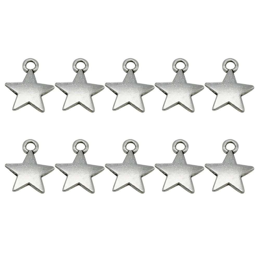 100Pcs Pentagram Pendant Alloy Five Pointed Star Charm for DIY Necklace Bracelet Keyring Sweater Chain Cellphone Decoration
100Pcs Pentagram Pendant Alloy Five Pointed Star Charm for DIY Necklace Bracelet Keyring Sweater Chain Cellphone Decoration