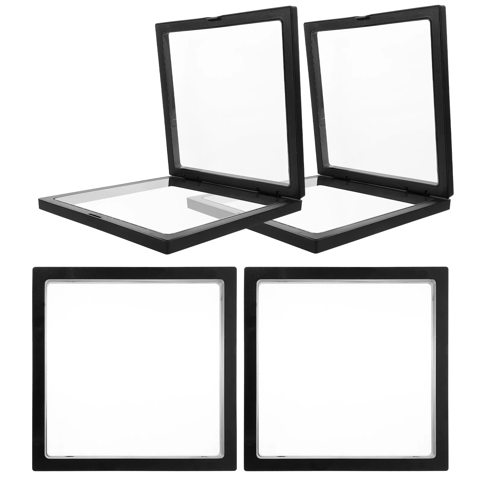4Pcs 3D Frame Creative Stable Design Transparent Jewelry Ring Display Cases Desktop Floating Showing Stand
4Pcs 3D Frame Creative Stable Design Transparent Jewelry Ring Display Cases Desktop Floating Showing Stand