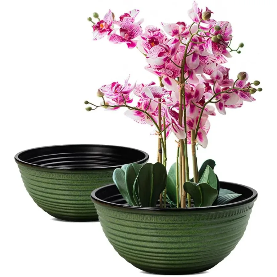 2 Pack 10 Inch Plant PotsDurable Drative Flower Pots Planters with Drainage Hole for Indoor and Outdoor Plants Flowers Succulen
2 Pack 10 Inch Plant PotsDurable Drative Flower Pots Planters with Drainage Hole for Indoor and Outdoor Plants Flowers Succulen