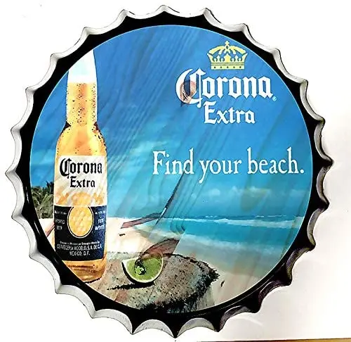 Tin Sign Bottle Cap Metal Tin Sign Refreshing Cold Beer , Round Metal Signs for Home and Kitchen Bar Cafe Gas Station Garage
Tin Sign Bottle Cap Metal Tin Sign Refreshing Cold Beer , Round Metal Signs for Home and Kitchen Bar Cafe Gas Station Garage