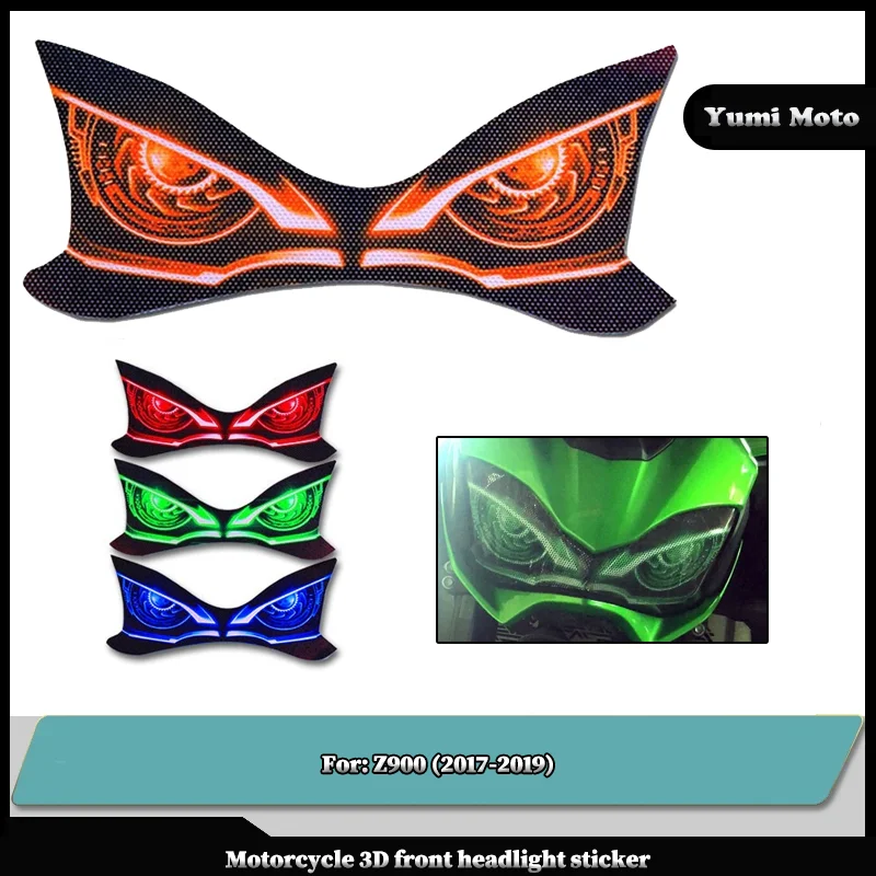 Motorcycle 3D Front Fairing Headlight Sticker Guard Head Light Stickers Fit For KAWASAKI Z900 Z 900 2017 2018 2019
Motorcycle 3D Front Fairing Headlight Sticker Guard Head Light Stickers Fit For KAWASAKI Z900 Z 900 2017 2018 2019
