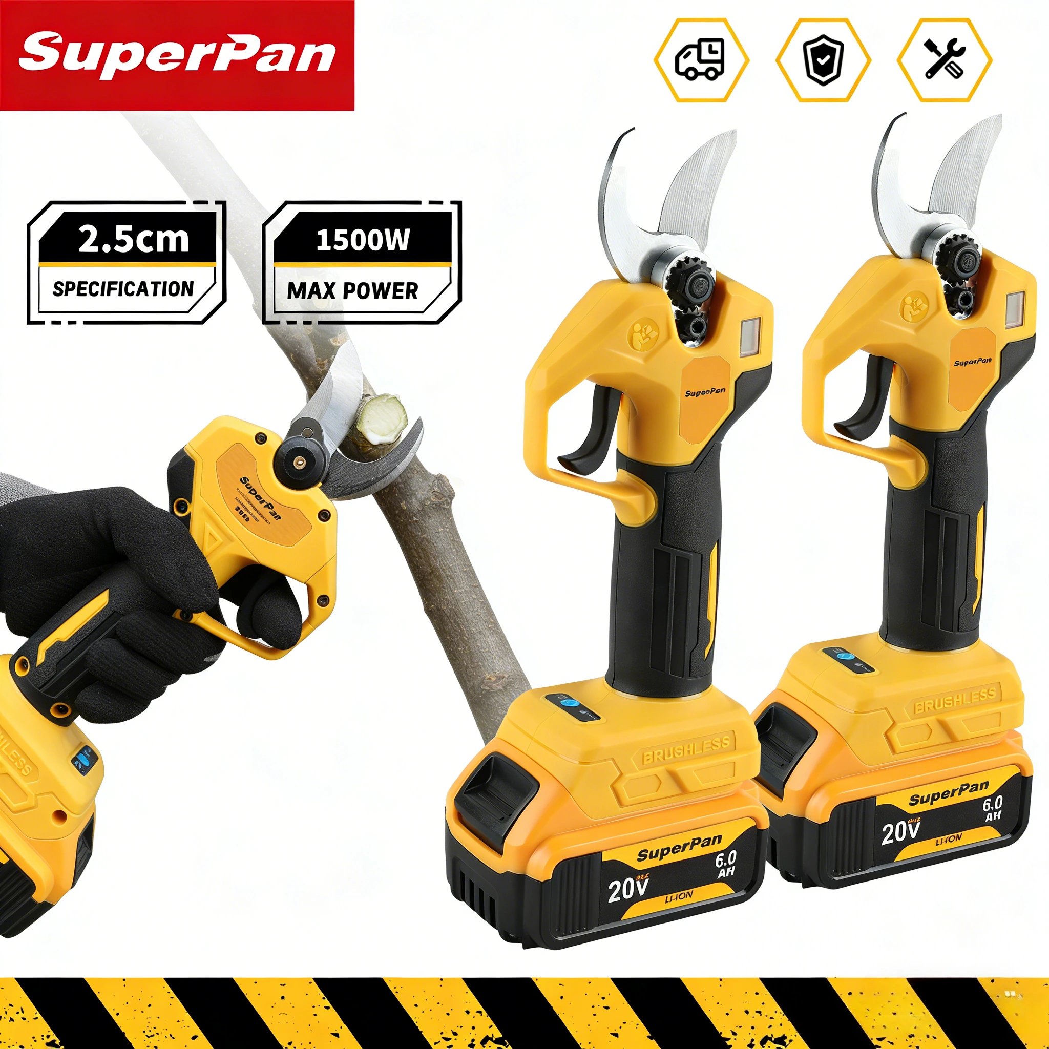 Аккумуляторный секатор SuperPan Garden, бесщеточный, 1500 Вт, 4 режима, лезвие SK5 45 мм, усиленный, для аккумулятора Dewalt 20V
Аккумуляторный секатор SuperPan Garden, бесщеточный, 1500 Вт, 4 режима, лезвие SK5 45 мм, усиленный, для аккумулятора Dewalt 20V
