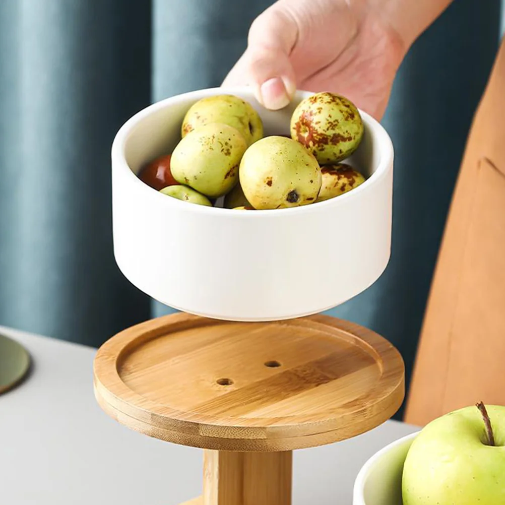 1 set Ceramic Fruit Bowls Set Snack Serving Divided Bowls with Wooden Holder Perfect for Nuts Fruits Candies and Salad
1 set Ceramic Fruit Bowls Set Snack Serving Divided Bowls with Wooden Holder Perfect for Nuts Fruits Candies and Salad