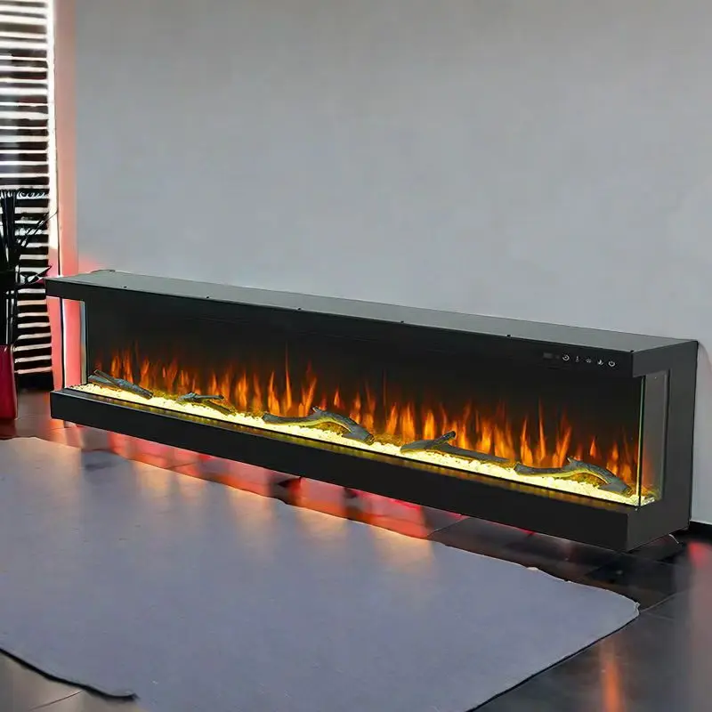 Artificial 80inch Recessed Realistic Flame Crystal Logs Decoration LED Electric Fireplace 203.2*27*43.5cm
Artificial 80inch Recessed Realistic Flame Crystal Logs Decoration LED Electric Fireplace 203.2*27*43.5cm