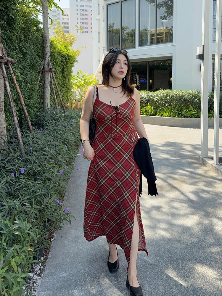 VOGANA, женский ретро-плед большого размера, V-Ne, миди-платье трапециевидной формы, утягивающий пояс с завязками на талии, корейский ремень для поездок на работу и ветер
VOGANA, женский ретро-плед большого размера, V-Ne, миди-платье трапециевидной формы, утягивающий пояс с завязками на талии, корейский ремень для поездок на работу и ветер