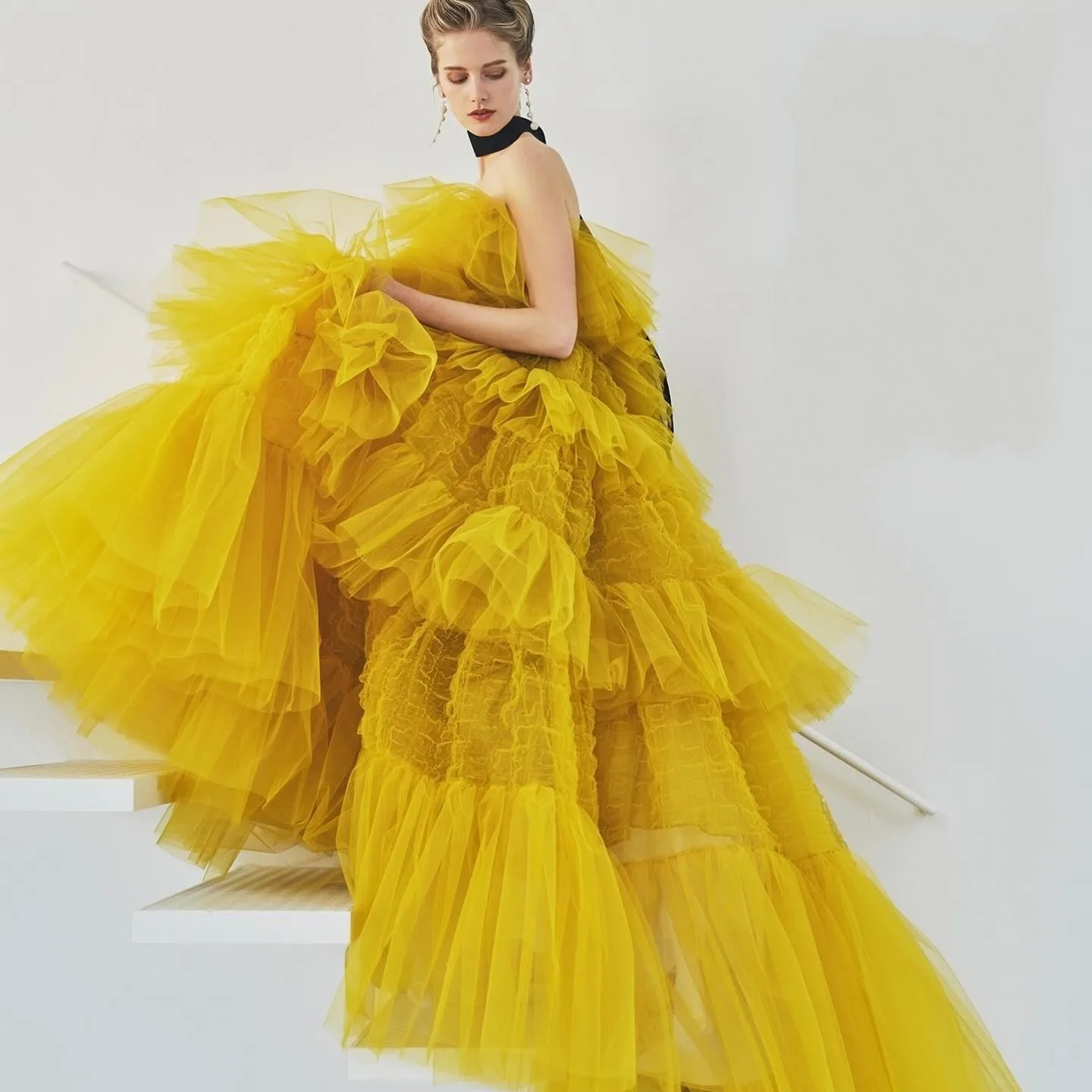 Dreamlike Bright Yellow Volume Tulle Bridal Dresses Layered Long Tulle Wedding Gowns Women Formal Dress
Dreamlike Bright Yellow Volume Tulle Bridal Dresses Layered Long Tulle Wedding Gowns Women Formal Dress