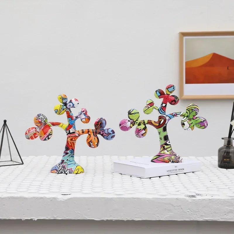 Art Graffiti Furnishings Plants Lucky Fortune Tree Colored Resin Crafts Modern Creative Living Room Dining Jewelry Home Gifts
Art Graffiti Furnishings Plants Lucky Fortune Tree Colored Resin Crafts Modern Creative Living Room Dining Jewelry Home Gifts