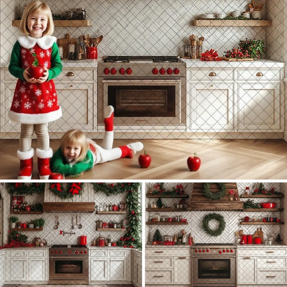 Christmas Kitchen Flowers Photography Backdrops Family Xmas Decoration Holiday Portrait Photo Backgrounds Photobooth Props
Christmas Kitchen Flowers Photography Backdrops Family Xmas Decoration Holiday Portrait Photo Backgrounds Photobooth Props