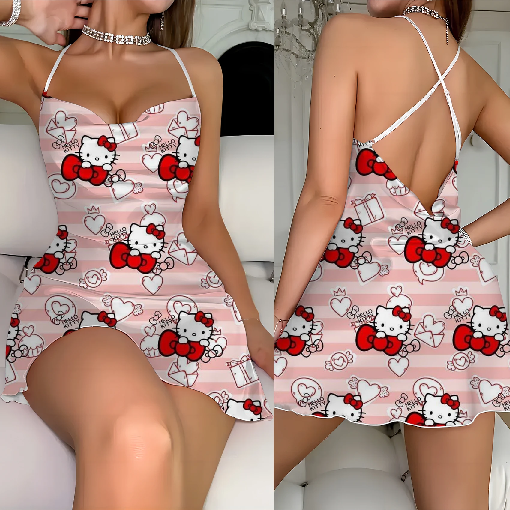 Crew Neck Backless Dress Hello Kitty Holiday Outfits Womens Elegant Gown Fashion Summer Dresses 2024 Woman Clothes Lettuce Trim
Crew Neck Backless Dress Hello Kitty Holiday Outfits Womens Elegant Gown Fashion Summer Dresses 2024 Woman Clothes Lettuce Trim