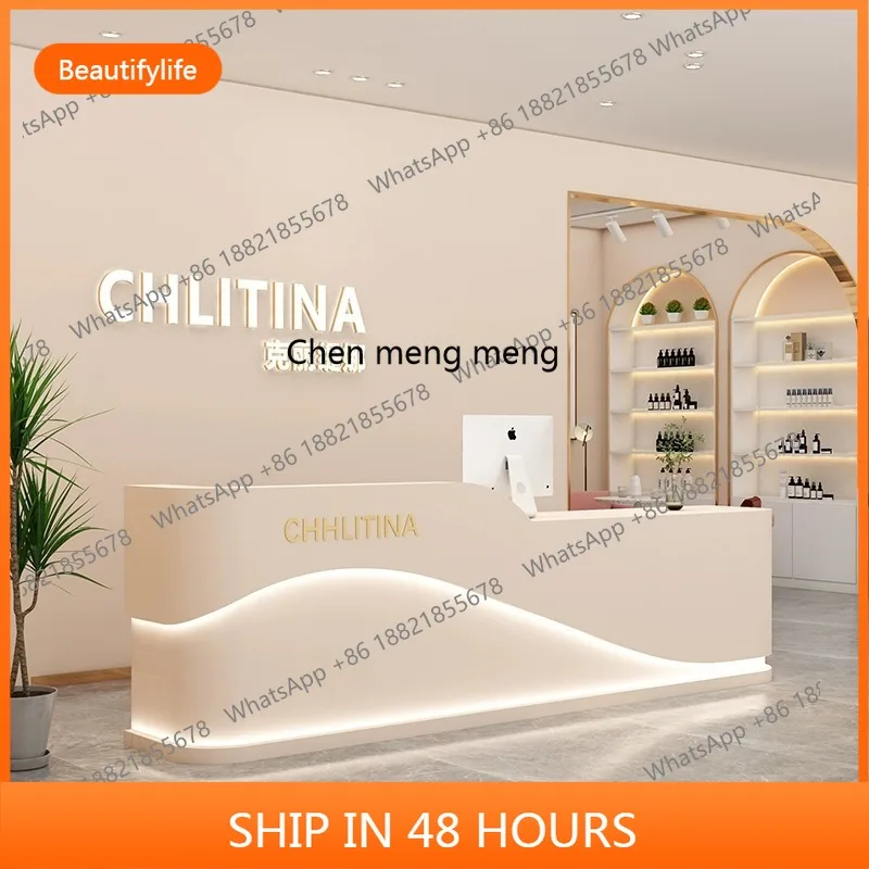 Простая медицинская стойка регистрации красоты, косметический клуб, коммерческая стойка регистрации, небольшая касса, барный стол с краской
Простая медицинская стойка регистрации красоты, косметический клуб, коммерческая стойка регистрации, небольшая касса, барный стол с краской