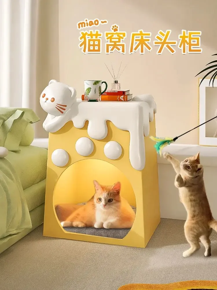 Милый, кошачье гнездо, прикроватная тумбочка, бытовой, спальня, боковой шкаф, мультяшный, кремовый ветер, полка 
Милый, кошачье гнездо, прикроватная тумбочка, бытовой, спальня, боковой шкаф, мультяшный, кремовый ветер, полка