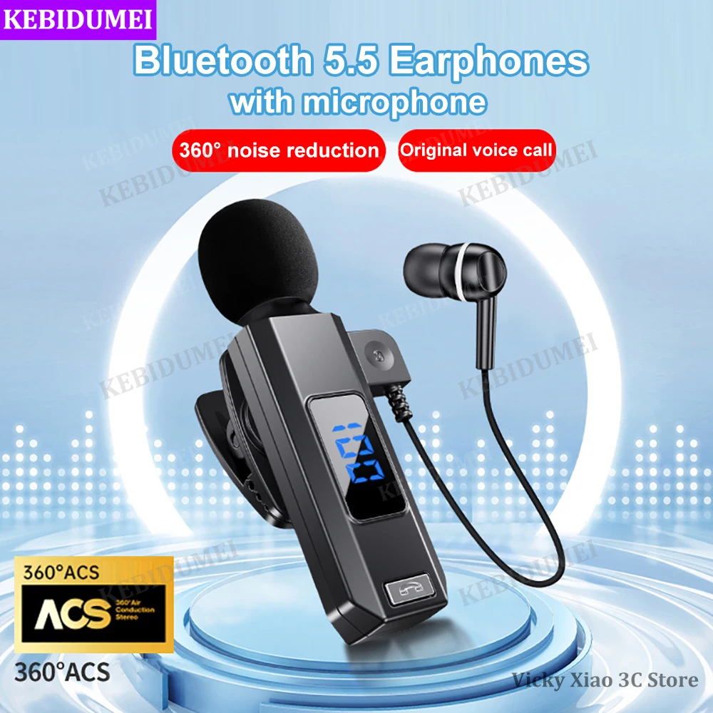 Bluetooth 5.5 Earphones with Lavalier microphone Wireless Headphone LED Display Waterproof HiFi Stereo Noise Reduction Headsets
Bluetooth 5.5 Earphones with Lavalier microphone Wireless Headphone LED Display Waterproof HiFi Stereo Noise Reduction Headsets