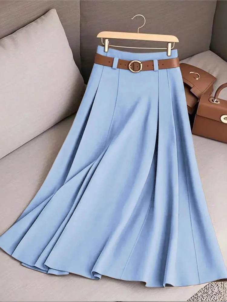 New Elegant Fashion Skirts For Women 2026 Spring Autumn Patchwork Pleated A-Line Mid-length Skirts Commuting Office Lady Skirt
New Elegant Fashion Skirts For Women 2026 Spring Autumn Patchwork Pleated A-Line Mid-length Skirts Commuting Office Lady Skirt
