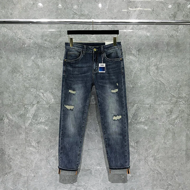 Men's Streetwear Ripped Jeans Straight Pants Male Mid Waist Loose Summer Washed High Street Cargo H Brand Top Quality Jeans
Men's Streetwear Ripped Jeans Straight Pants Male Mid Waist Loose Summer Washed High Street Cargo H Brand Top Quality Jeans