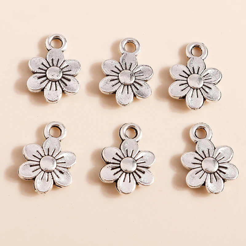 40pcs 9x13mm Cute Alloy Flower Charms Pendants for Jewelry Making Drop Earrings Necklaces Bracelets DIY Crafts Accessories 
40pcs 9x13mm Cute Alloy Flower Charms Pendants for Jewelry Making Drop Earrings Necklaces Bracelets DIY Crafts Accessories