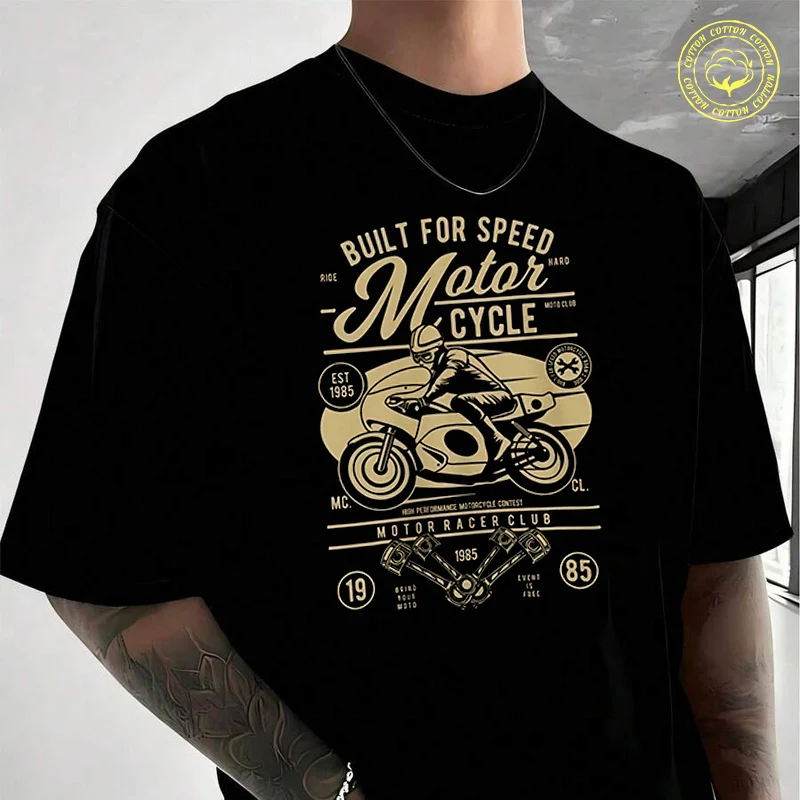 Хлопковая футболка Built For Speed Motorcycle Moto, новые мужские повседневные футболки с круглым вырезом и короткими рукавами
Хлопковая футболка Built For Speed Motorcycle Moto, новые мужские повседневные футболки с круглым вырезом и короткими рукавами