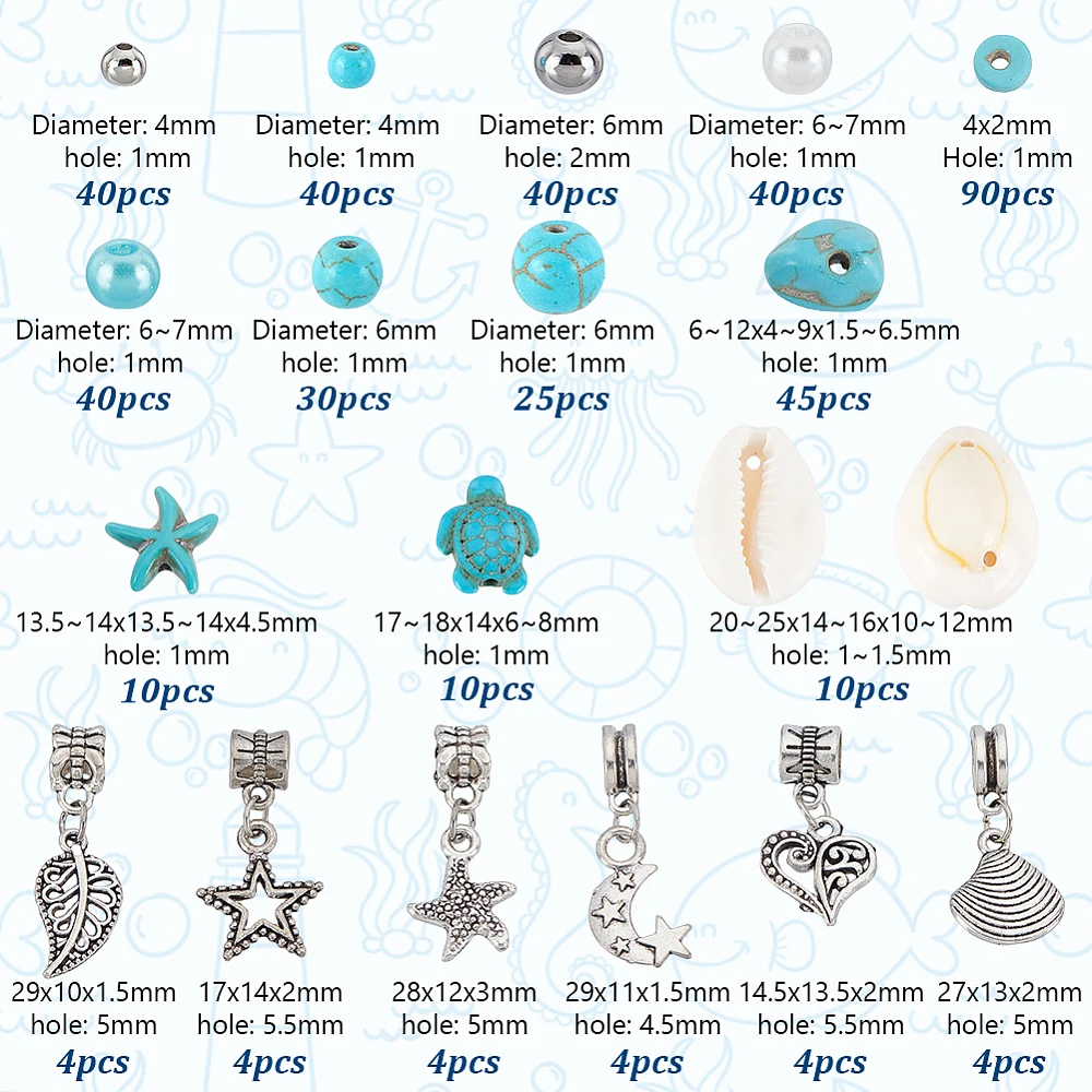 Turquoise Beads Set with Alloy Pendants Mixed Color 4~8mm
Turquoise Beads Set with Alloy Pendants Mixed Color 4~8mm