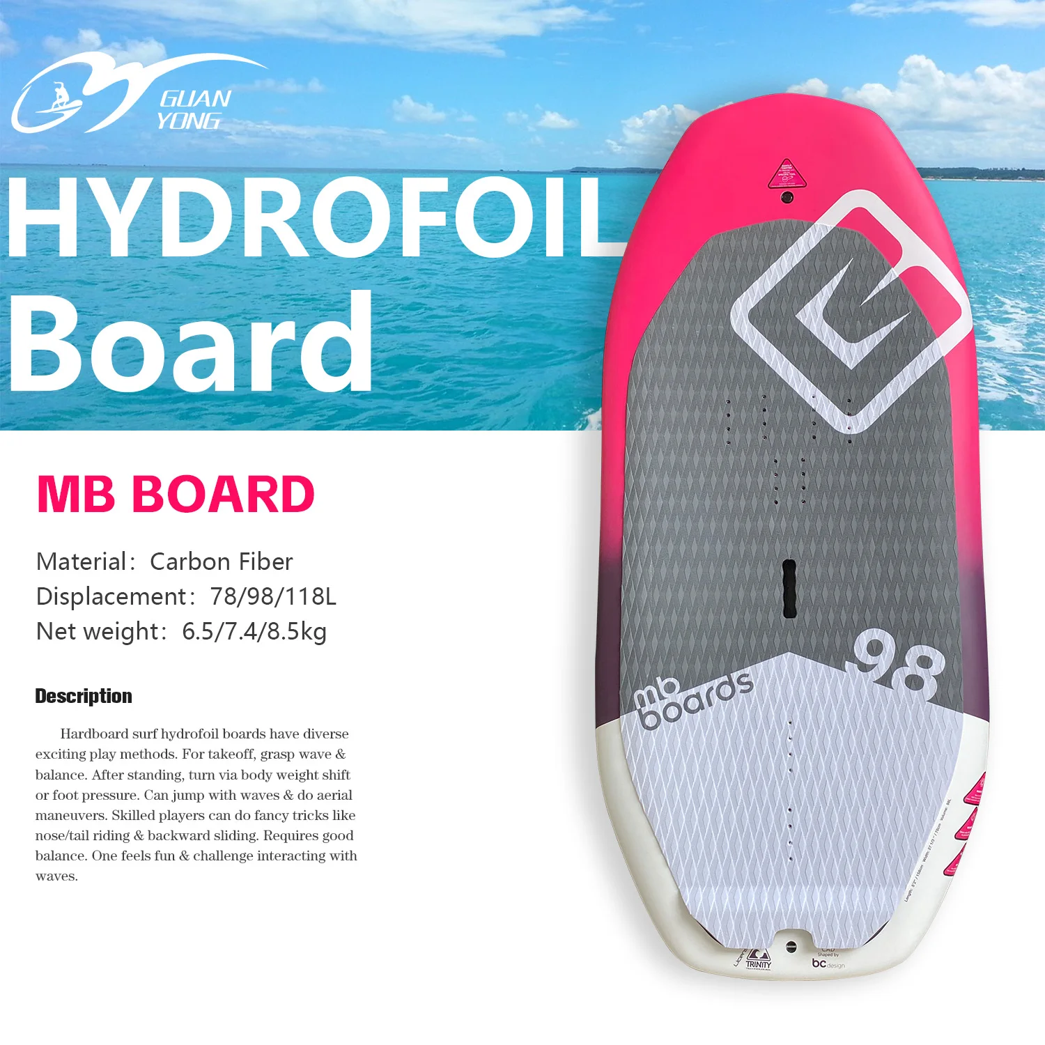 Stock Available Carbon Fiber Hydrofoil Board 118L Foil Board With Accessories Surfboard Wingfoil Pumping Waterplay Surfing
Stock Available Carbon Fiber Hydrofoil Board 118L Foil Board With Accessories Surfboard Wingfoil Pumping Waterplay Surfing