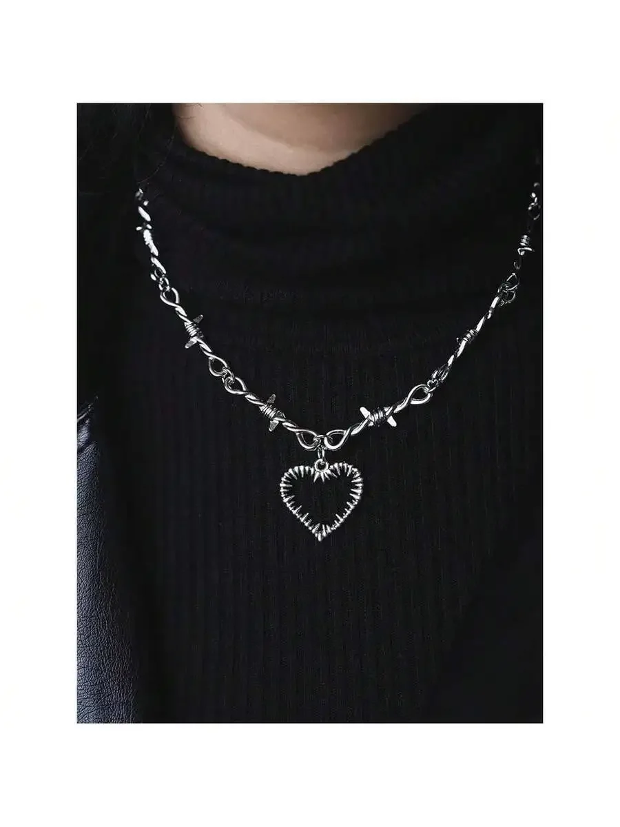 Gothic Barbed Wire Chain Pendant Necklace Punk Grunge Jewelry For Women
Gothic Barbed Wire Chain Pendant Necklace Punk Grunge Jewelry For Women