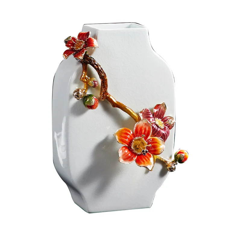 New Chinese-style enamel-colored ceramic vase ornament entry living room bedroom entrance wine cabinet high-end decoration
New Chinese-style enamel-colored ceramic vase ornament entry living room bedroom entrance wine cabinet high-end decoration