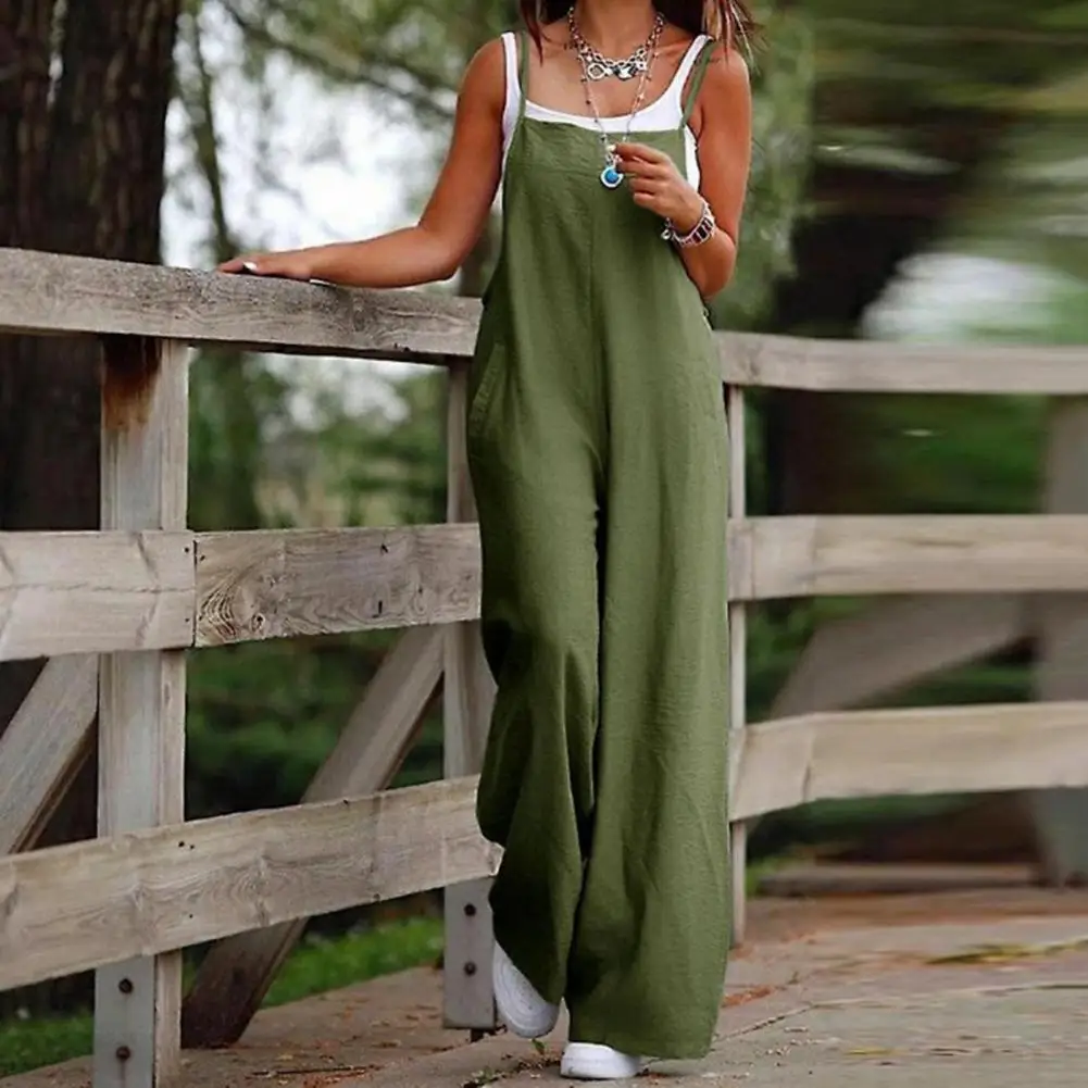 High Waist Jumpsuit Stylish Women's Summer Jumpsuit with Backless Design Spaghetti Straps Wide Legs Sleeveless Romper with for A
High Waist Jumpsuit Stylish Women's Summer Jumpsuit with Backless Design Spaghetti Straps Wide Legs Sleeveless Romper with for A