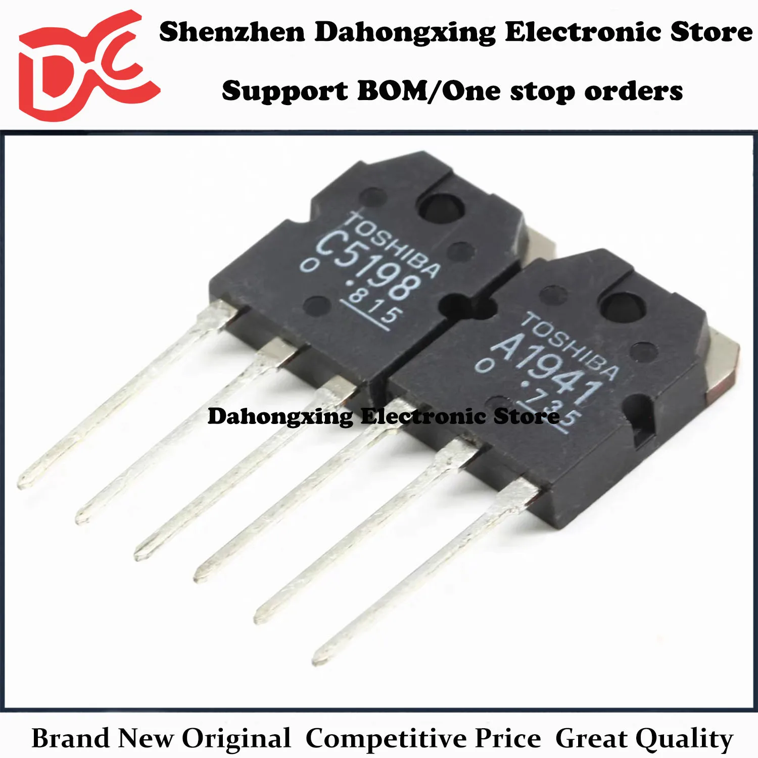 New Original 10Pairs 2SA1941 A1941 + 2SC5198 C5198 TO-3P Audio Amplifier Transistor Electronic Components Great Quality
New Original 10Pairs 2SA1941 A1941 + 2SC5198 C5198 TO-3P Audio Amplifier Transistor Electronic Components Great Quality