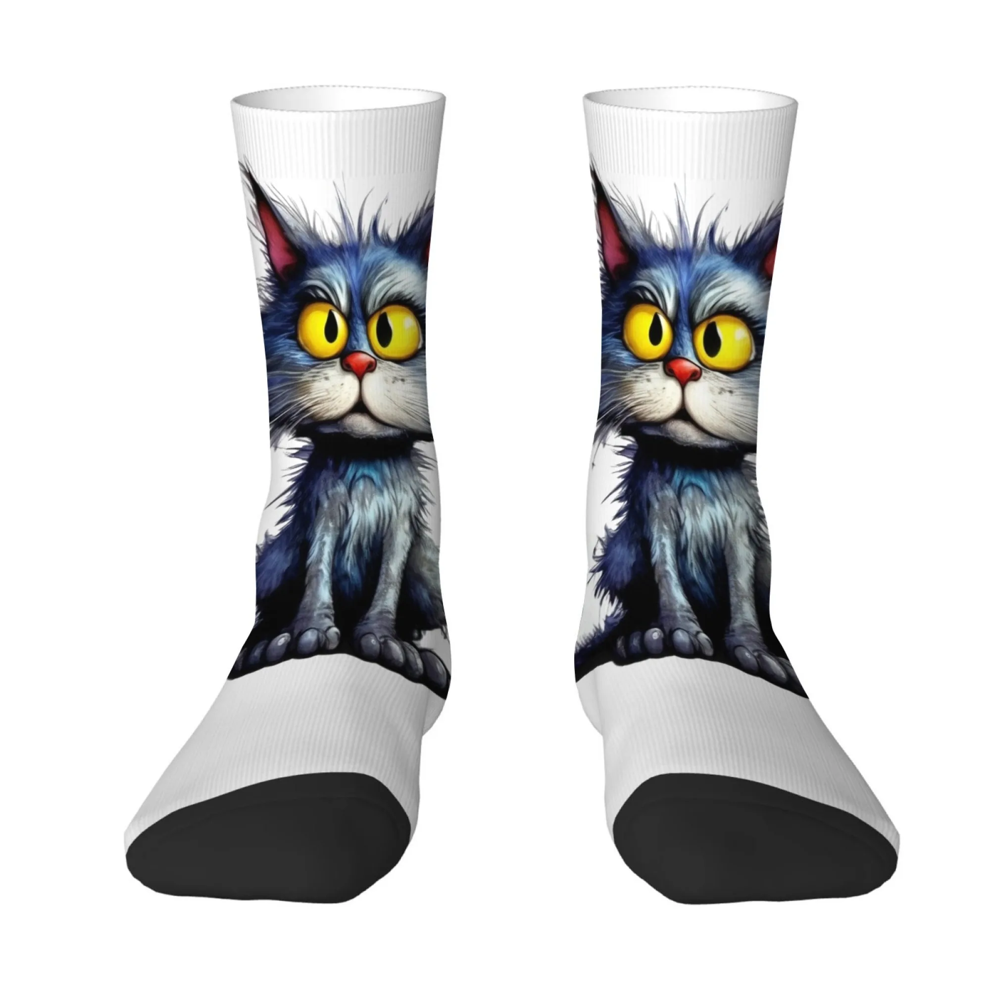 Men's Mid-calf Socks with A Frizzy Blue Cat Cartoon Print Adorable Blue Cat Design Quirky Comforting Unique Gift for Cat Lovers
Men's Mid-calf Socks with A Frizzy Blue Cat Cartoon Print Adorable Blue Cat Design Quirky Comforting Unique Gift for Cat Lovers