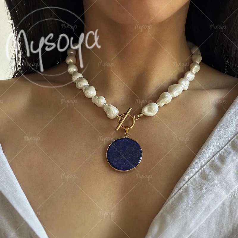 MYSOYA 10-13mm Large White Baroque Shell Pearl Necklace, for Birthday/Anniversary/Wedding/Mother's Day/Father's Day Gift A0846
MYSOYA 10-13mm Large White Baroque Shell Pearl Necklace, for Birthday/Anniversary/Wedding/Mother's Day/Father's Day Gift A0846