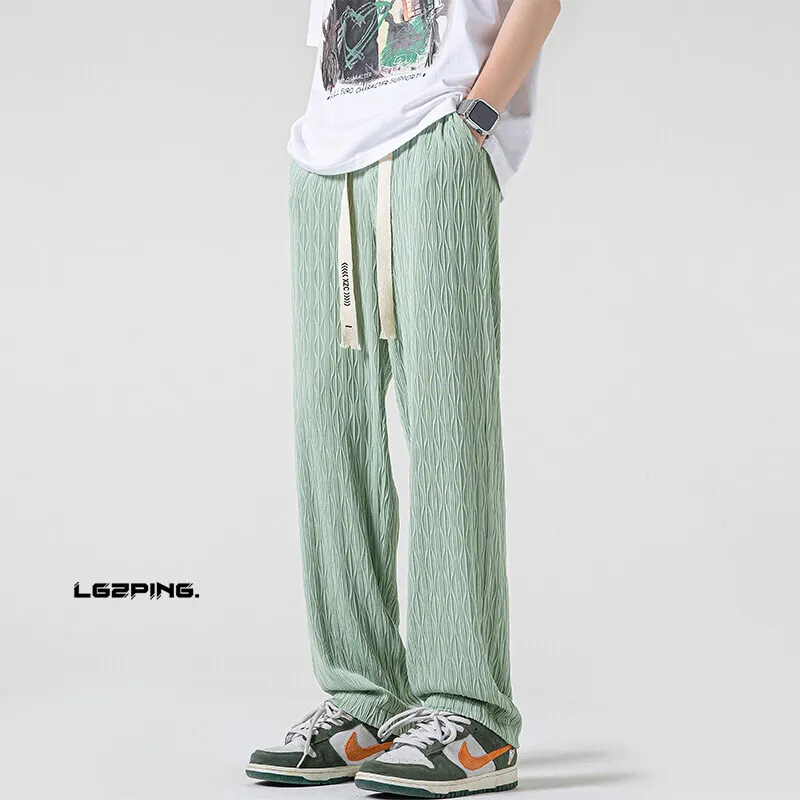 Summer Casual Pants Men Fashion Stretch Ice Silk Pants Men Streetwear Loose Straight Pleated Pants Mens Trousers Large Size 5XL
Summer Casual Pants Men Fashion Stretch Ice Silk Pants Men Streetwear Loose Straight Pleated Pants Mens Trousers Large Size 5XL