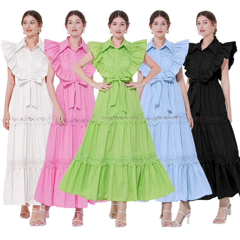 Ele Briti Sle Long Lace Embroidery Princ Dr with Flounce Sves Stand Collar Slimming Effect Women's Dr
Ele Briti Sle Long Lace Embroidery Princ Dr with Flounce Sves Stand Collar Slimming Effect Women's Dr