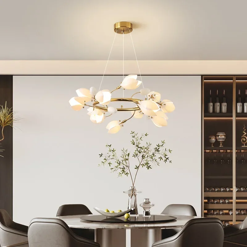 SANDYHA Nordic Pendant Lights Ceramic Flower Design Hanging Chandeliers for Living Room Bedroom Decoration Dining Table Lighting
SANDYHA Nordic Pendant Lights Ceramic Flower Design Hanging Chandeliers for Living Room Bedroom Decoration Dining Table Lighting