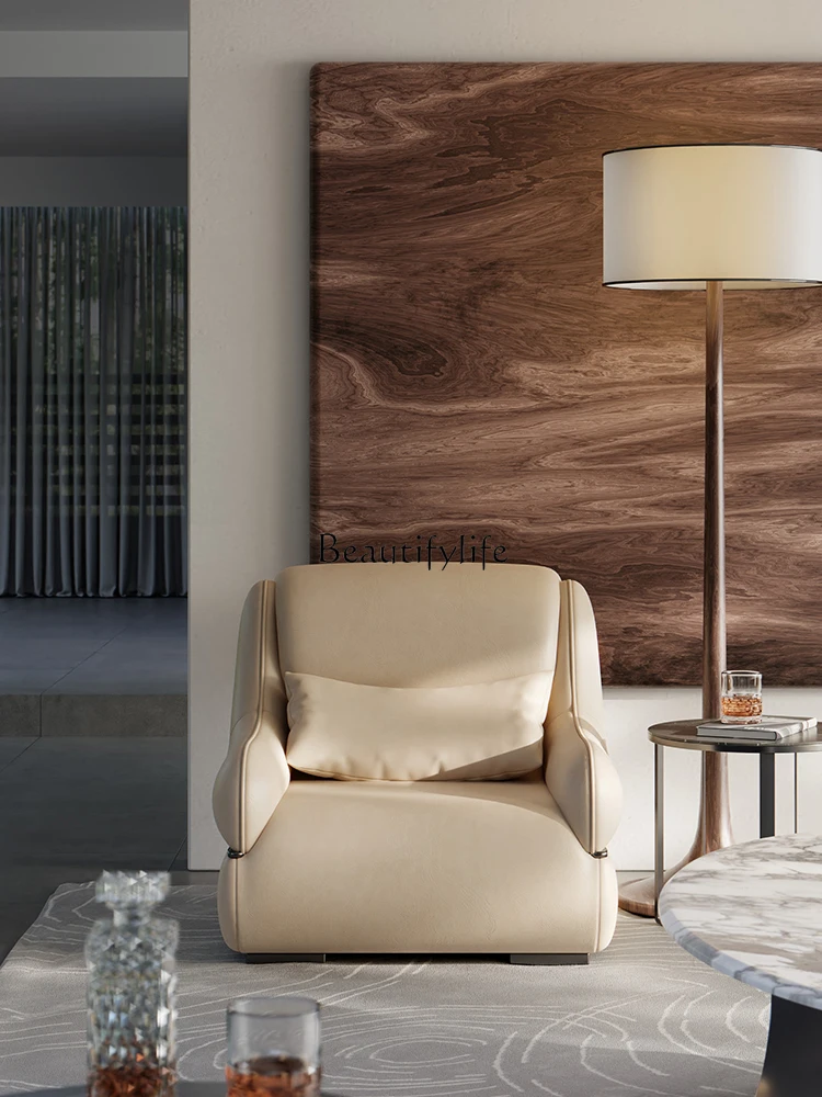 Light Luxury Modern Genuine Leather Lazy Italian Minimalist Single High-End Couch
Light Luxury Modern Genuine Leather Lazy Italian Minimalist Single High-End Couch
