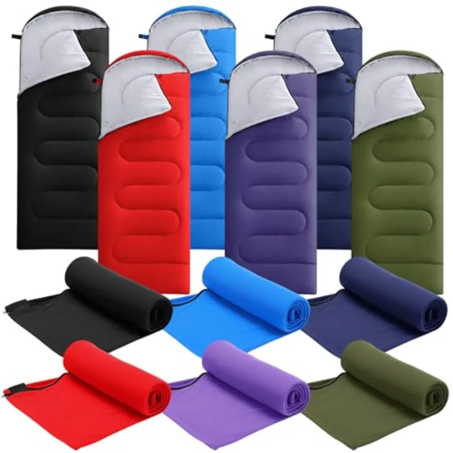 6 Pack Sleeping Bags with Fleece Liners for Adults Bulk Lightweight Waterproof Camping Sleeping Bags Set for Summer Camp Church
6 Pack Sleeping Bags with Fleece Liners for Adults Bulk Lightweight Waterproof Camping Sleeping Bags Set for Summer Camp Church