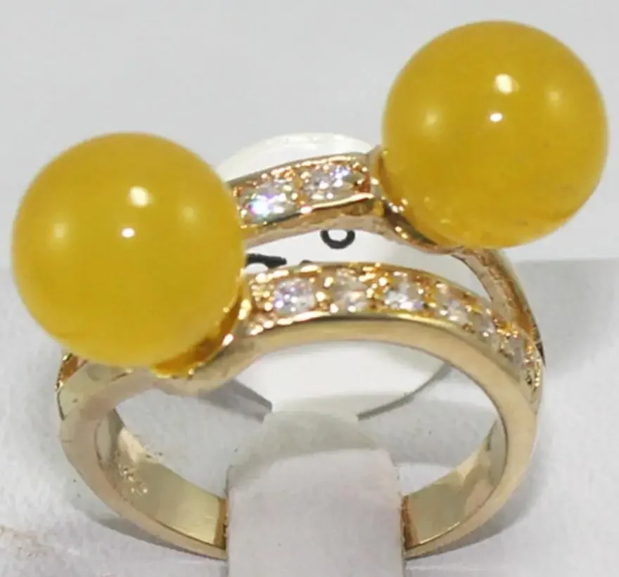 Lovely girl new fashion personality yellow jade ring
Lovely girl new fashion personality yellow jade ring