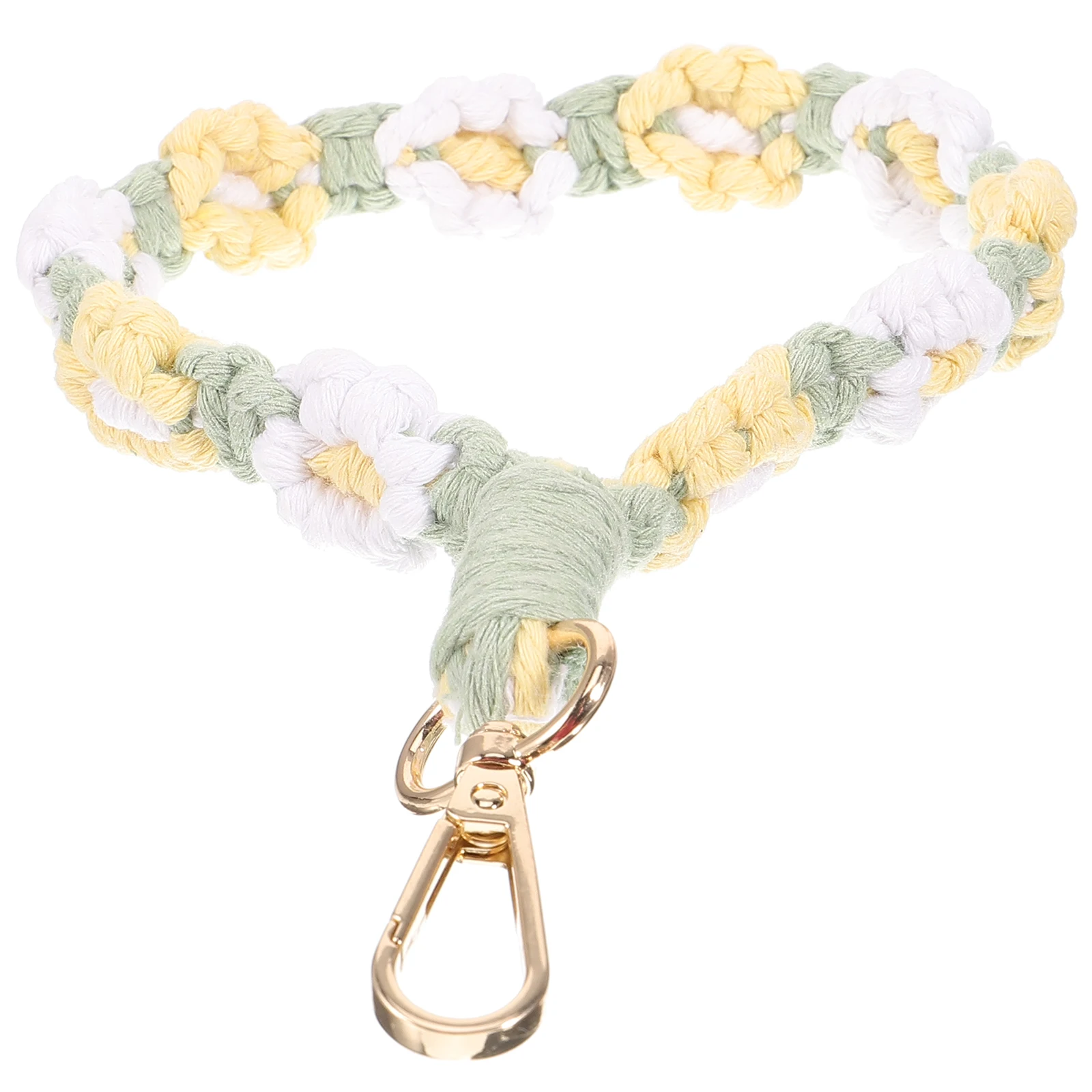 Wrist Keychain Daisy Flower Keychains Cotton Thread Handmade Accessories Women Bag Hanging Decoration Creative Keyring
Wrist Keychain Daisy Flower Keychains Cotton Thread Handmade Accessories Women Bag Hanging Decoration Creative Keyring
