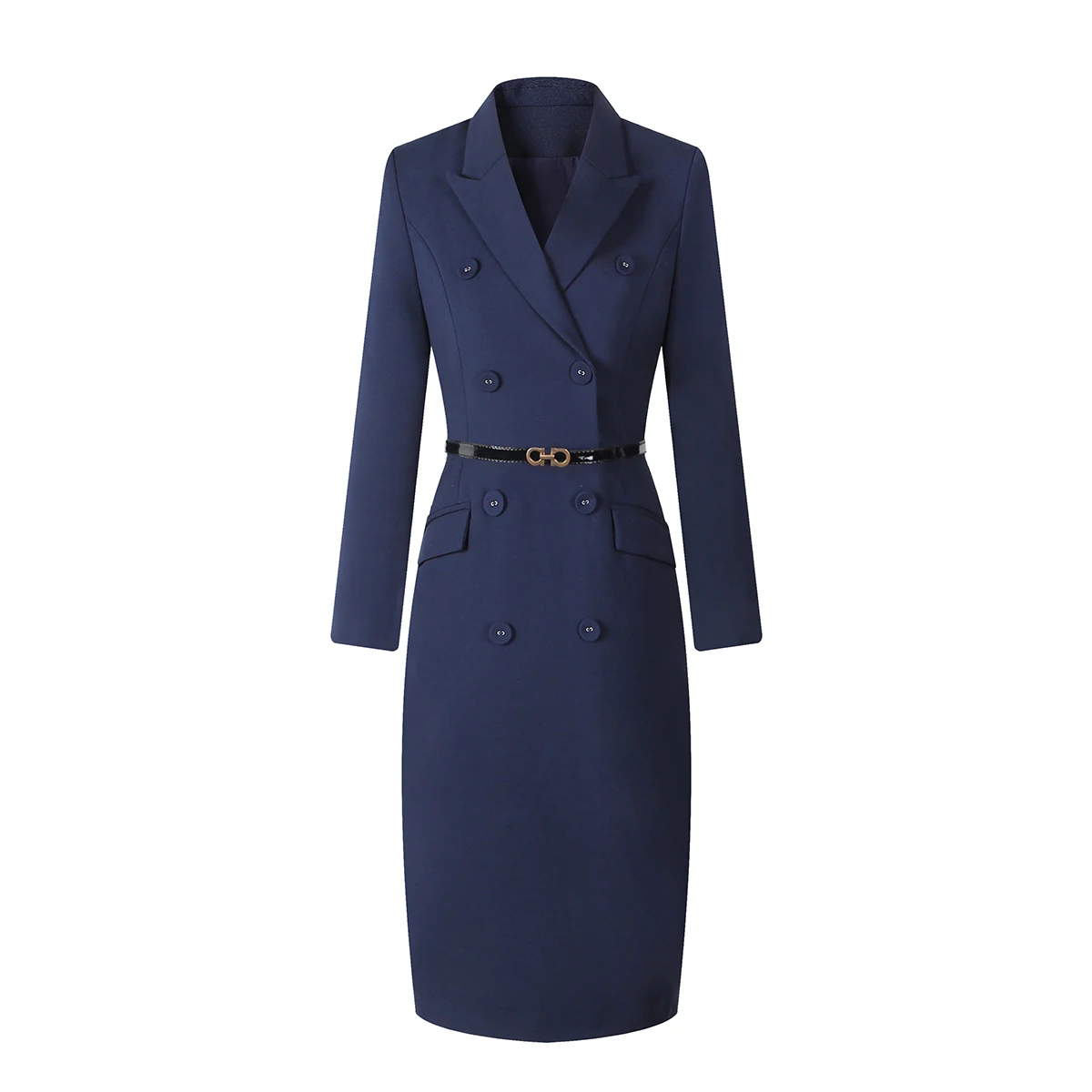 High End Professional Dress Suit V Neck Formal Temperament Uniform Sales Department Work Clothing Women Mid Length Navy Clothes
High End Professional Dress Suit V Neck Formal Temperament Uniform Sales Department Work Clothing Women Mid Length Navy Clothes