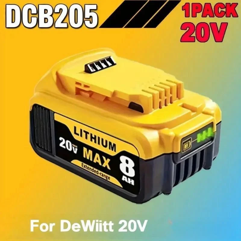 20V 8Ah DCB205 Battery Compatible with dewalt power Tools 18V 12Ah rechargeable electric tool Lithium batteries
20V 8Ah DCB205 Battery Compatible with dewalt power Tools 18V 12Ah rechargeable electric tool Lithium batteries