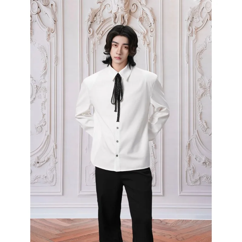 High Quality Men Black White Removable Bow Tie Long Sleeve Shirt
High Quality Men Black White Removable Bow Tie Long Sleeve Shirt