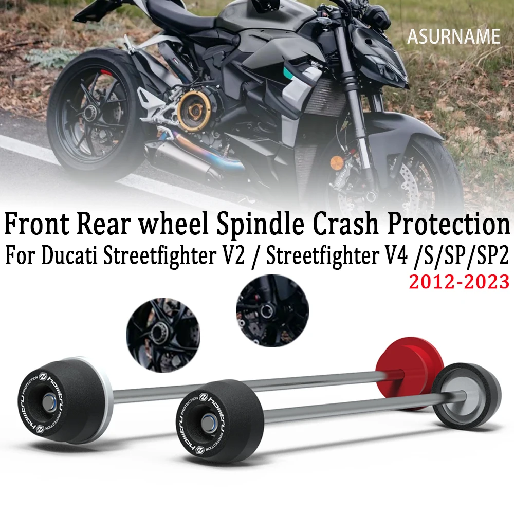 For Ducati Streetfighter V2 / Streetfighter V4 /S/SP 2012-2023 Motorcycle Front & Rear Axle Fork Crash Sliders Wheel Protection
For Ducati Streetfighter V2 / Streetfighter V4 /S/SP 2012-2023 Motorcycle Front & Rear Axle Fork Crash Sliders Wheel Protection