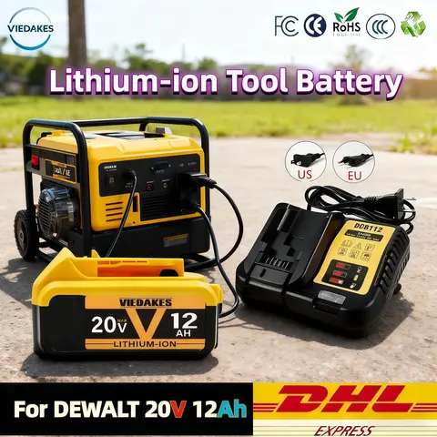High-power For DEWALT 5AH 6AH 9AH DCB203 20V Lithium-ion Battery For Dewalt DCB206 DCB205 DCB204 Power Tool Replacement Battery