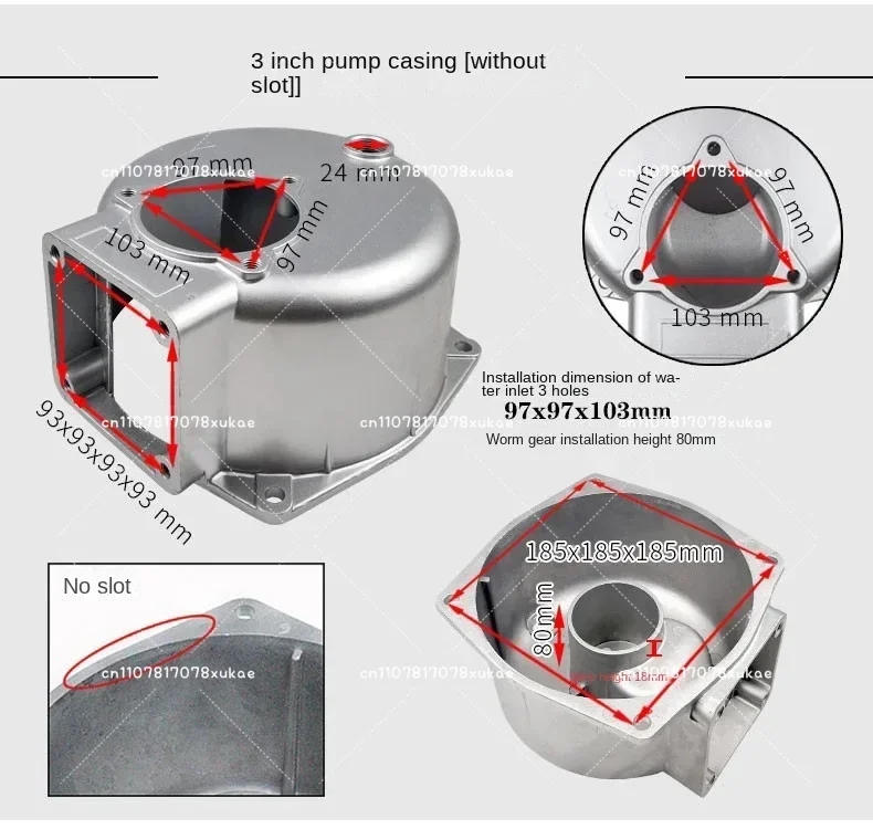 Water Pump 2/3/4-Inch Body Three-Hole Four-Hole Pump Shell Engine Self-Priming Pump Aluminum(1pcs)
Water Pump 2/3/4-Inch Body Three-Hole Four-Hole Pump Shell Engine Self-Priming Pump Aluminum(1pcs)