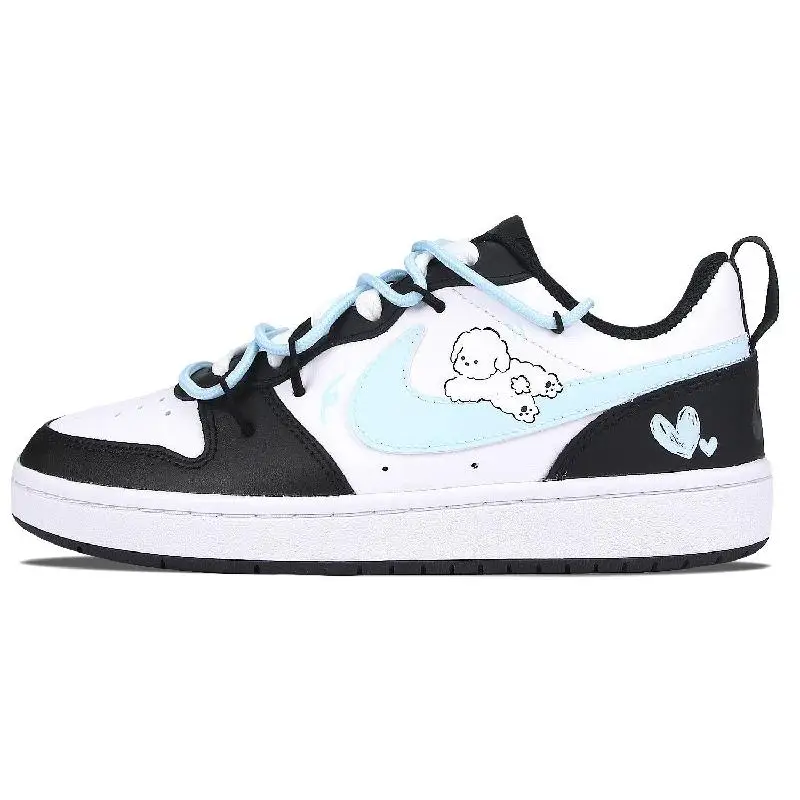 【Customize】Nike Court Borough Skateboarding Shoes Women's Low-top Black/Blue Sneakers shoes BQ5448-115
【Customize】Nike Court Borough Skateboarding Shoes Women's Low-top Black/Blue Sneakers shoes BQ5448-115