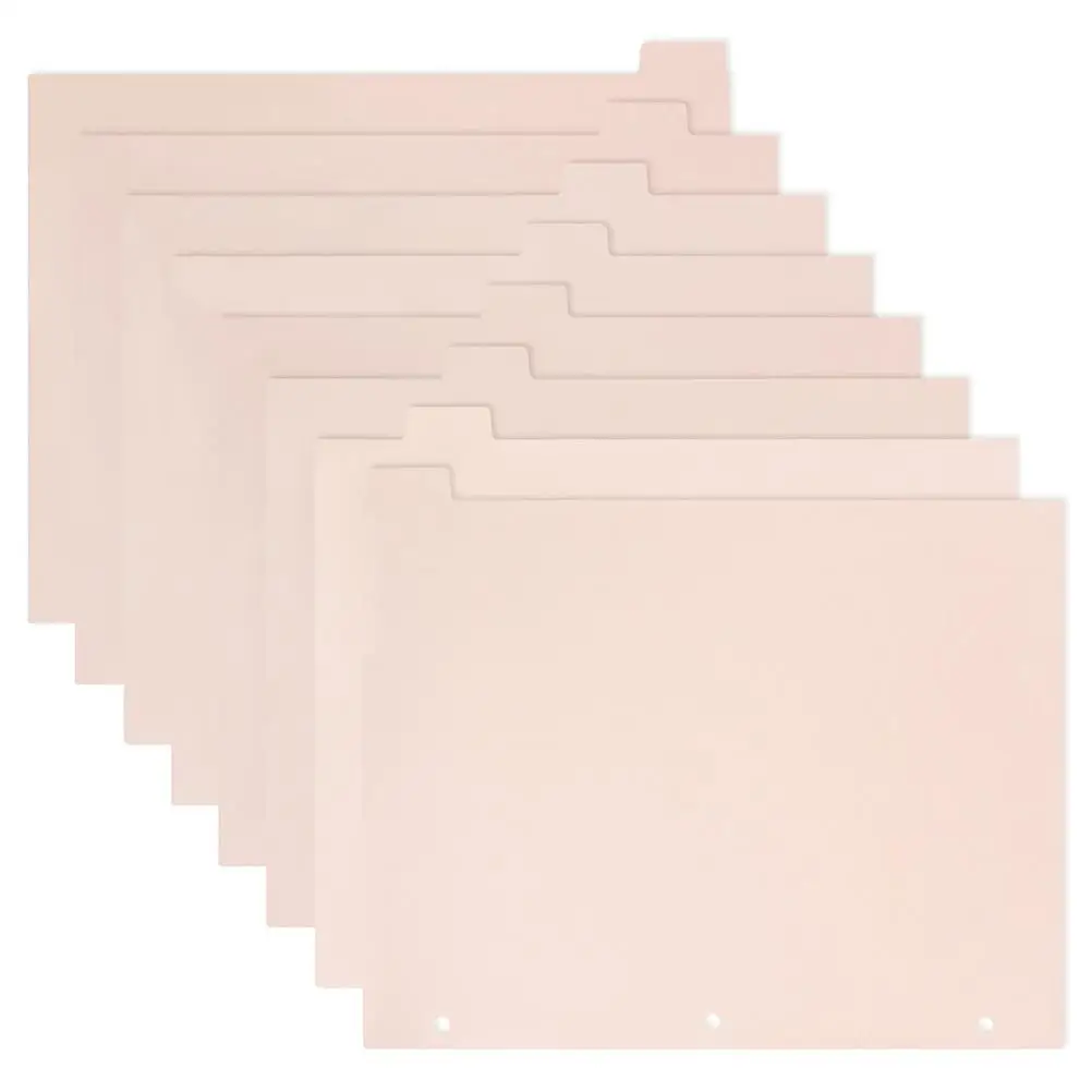 8 Sheets Pink Plastic Binder Dividers Tabs for Notebook Binder Page Paper ganizer 3 Rings Handbook Separator Parts
8 Sheets Pink Plastic Binder Dividers Tabs for Notebook Binder Page Paper ganizer 3 Rings Handbook Separator Parts