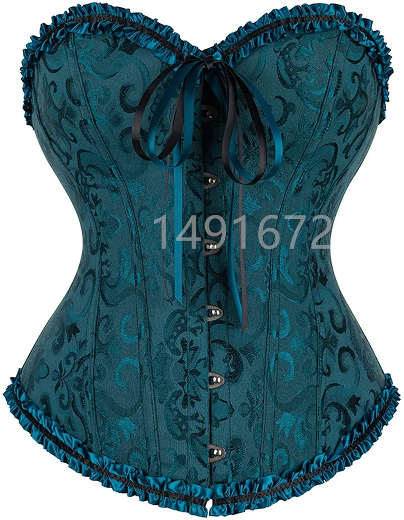 Sapubonva Corset Top Bustier Cute Sexy Women's Plus Size Overbust Floral Gothic Brocade Corselet Style Korsett Fashion Rose Red
Sapubonva Corset Top Bustier Cute Sexy Women's Plus Size Overbust Floral Gothic Brocade Corselet Style Korsett Fashion Rose Red