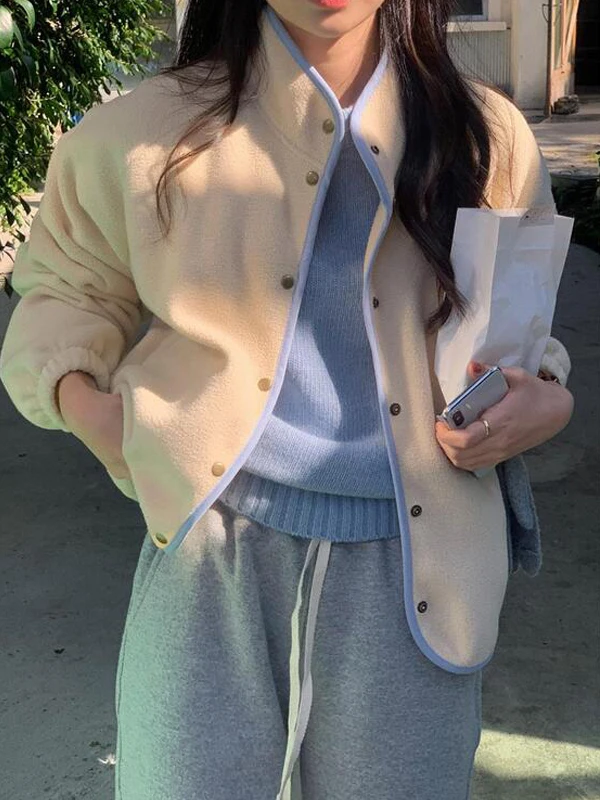 Korean Sle Fce Lined Casual Women's Jaet Soft Cozy Warm Single Button Design Winter 2025 New Arrival ort Outerwear
Korean Sle Fce Lined Casual Women's Jaet Soft Cozy Warm Single Button Design Winter 2025 New Arrival ort Outerwear