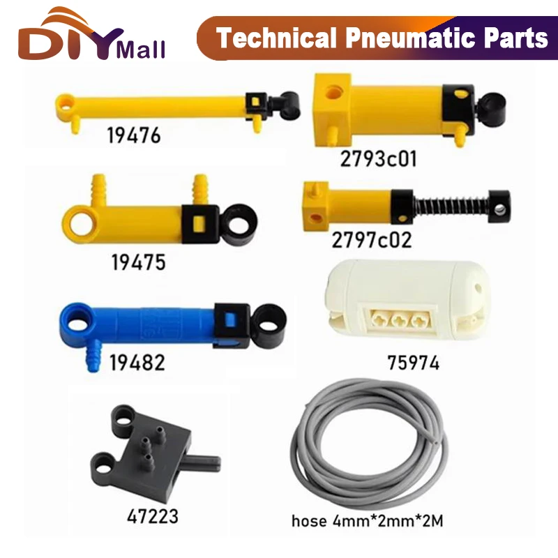 8pcs MOC Technical Hose Air Pump Tank Push Rod Putter Switch Piston Compatible With legoeds Pneumatic Parts 19476 19475 19482
8pcs MOC Technical Hose Air Pump Tank Push Rod Putter Switch Piston Compatible With legoeds Pneumatic Parts 19476 19475 19482