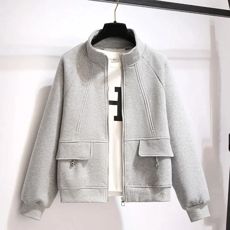 Spring Autumn Women's Jacket Coat 2024 New Korean Casual Cropped Jackets Zipper Outwear Female Tops Sweatshirt Student Coats 3XL
Spring Autumn Women's Jacket Coat 2024 New Korean Casual Cropped Jackets Zipper Outwear Female Tops Sweatshirt Student Coats 3XL